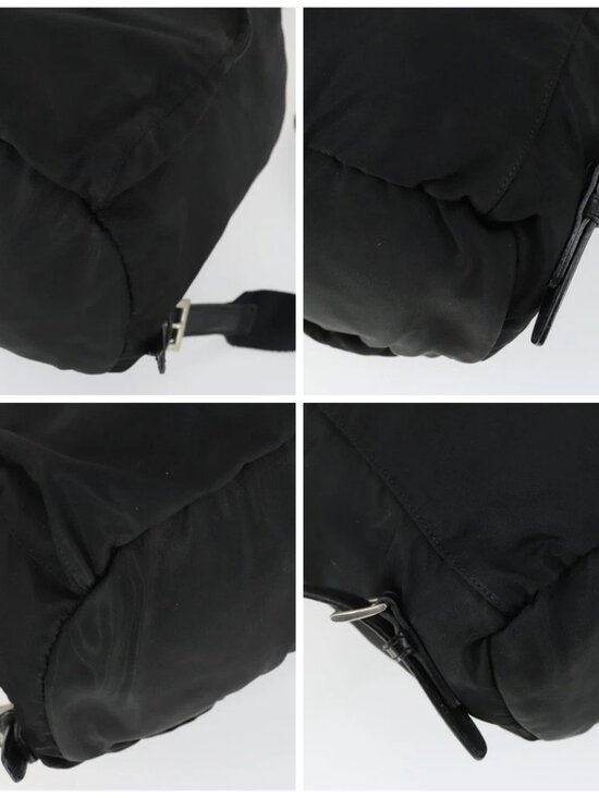 PRADA Backpack Nylon Black Silver Auth bs33169 main image 12